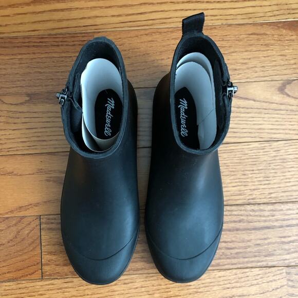 Madewell RARE The Zip-Up Lugsole Black Rain Boot Women’s Size 8 NWT - Picture 5 of 13